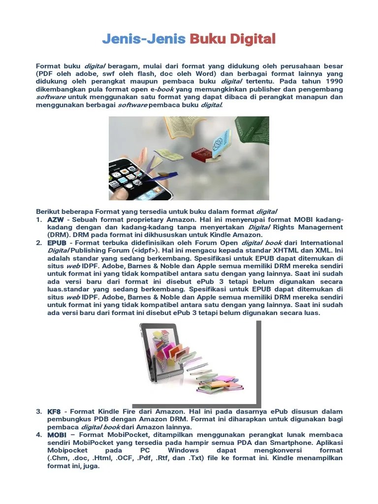 epub termasuk salah satu format buku elektronik yang dapat dibuka pada perangkat elektronik, seperti komputer, tablet, smartphone dan bahkan ponsel hp sekalipun. Membuat Buku Digital Sederhana Pdf
