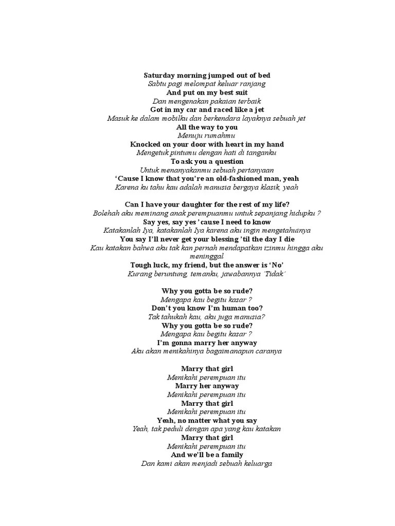 Lirik Lagu Rude | PDF