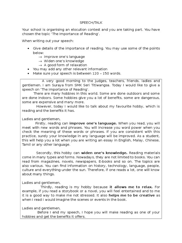 Sahnawi and mohammad amien b. Speech English Form 3 Pdf