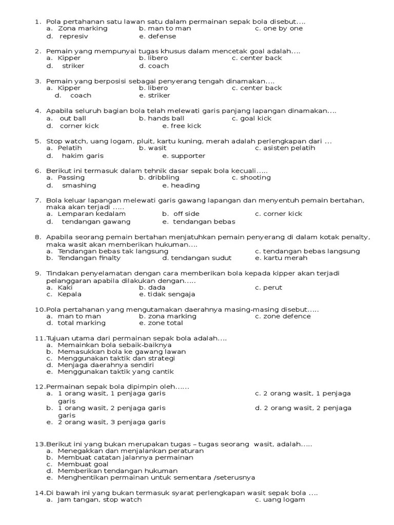 Sebutkan Tugas Seorang Wasit Dalam Permainan Sepak Bola - Coba Sebutkan