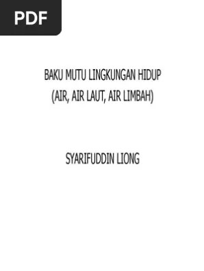 01-Baku Mutu Air, Air Laut, Air Limbah | PDF