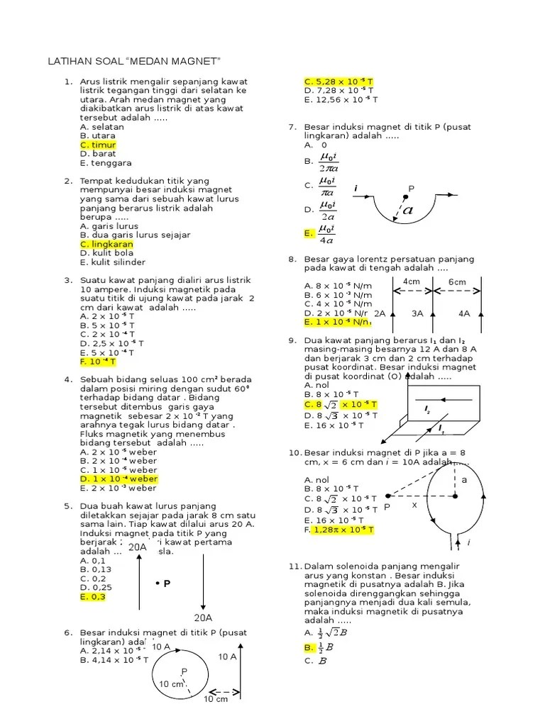 Medan magnet merupakan salah satu materi fisika yang dipelajari di. Kumpulan Soal Medan Magnet Dan Pembahasan Beinyu Com