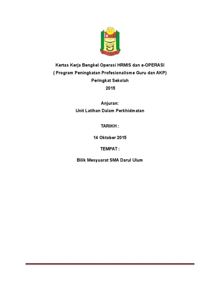 Jabatan bomba dan penyelamat malaysia, . Kertas Kerja Ladap Hrmis Dan Eoperasi Pdf