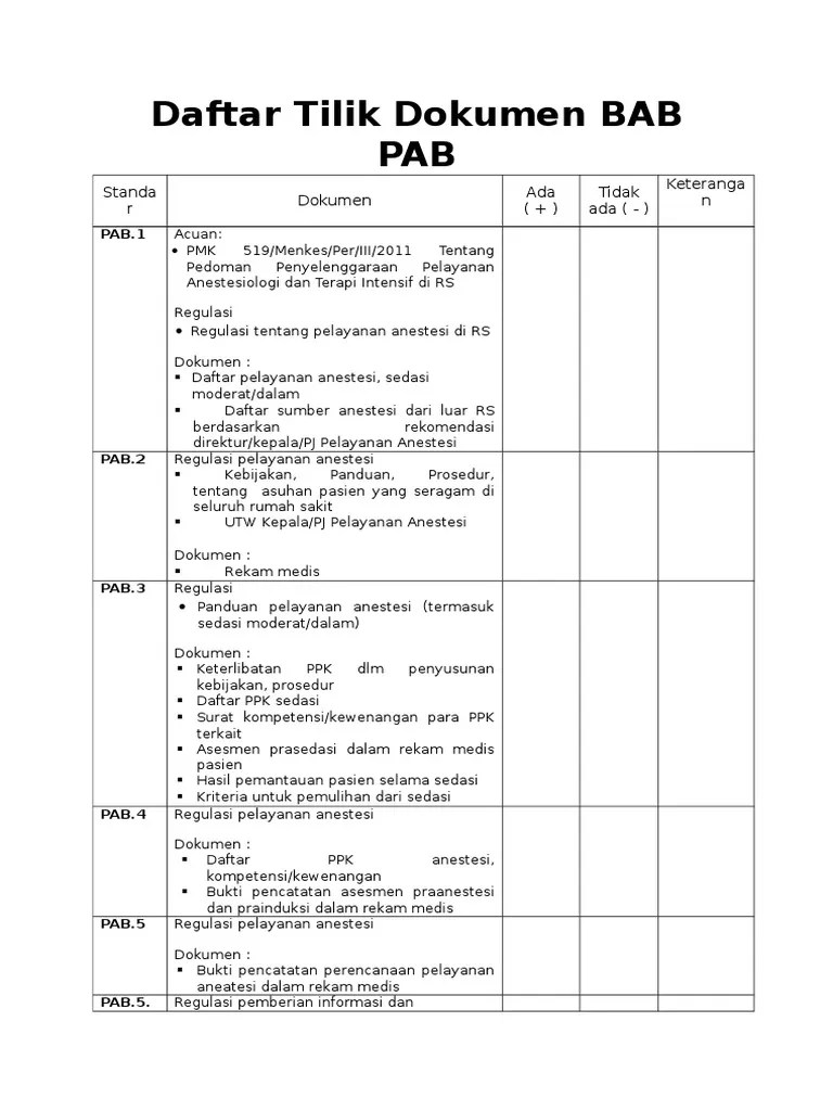 CekDokumen Bab PAB | PDF