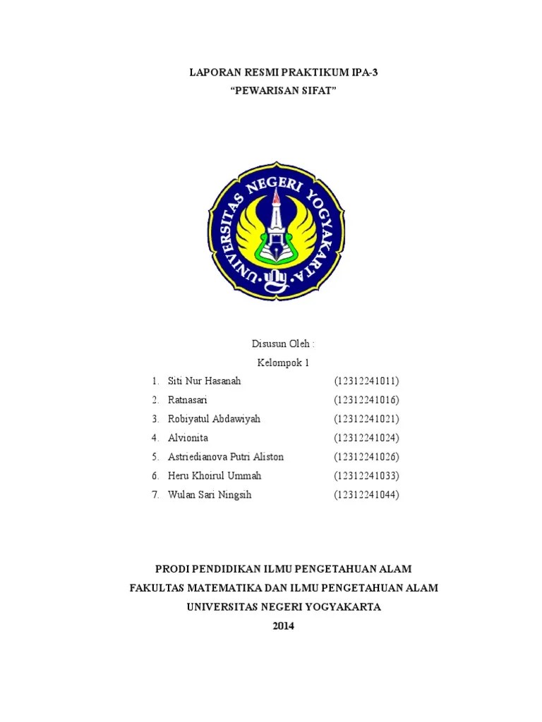 Kumpulan soal ipa smp kelas 7 semester 1 didno76 com. Laporan Lks Pewarisan Sifat