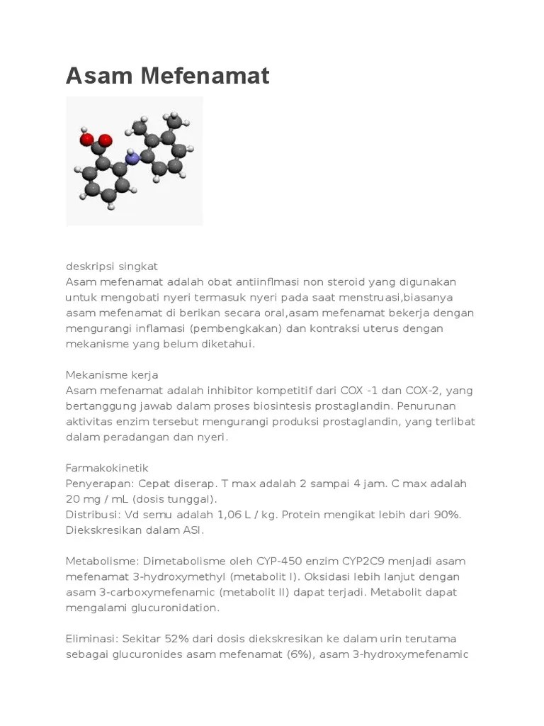 Asam Mefenamat - Metabolisme | PDF