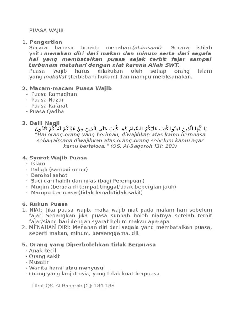 Puasa Wajib | PDF