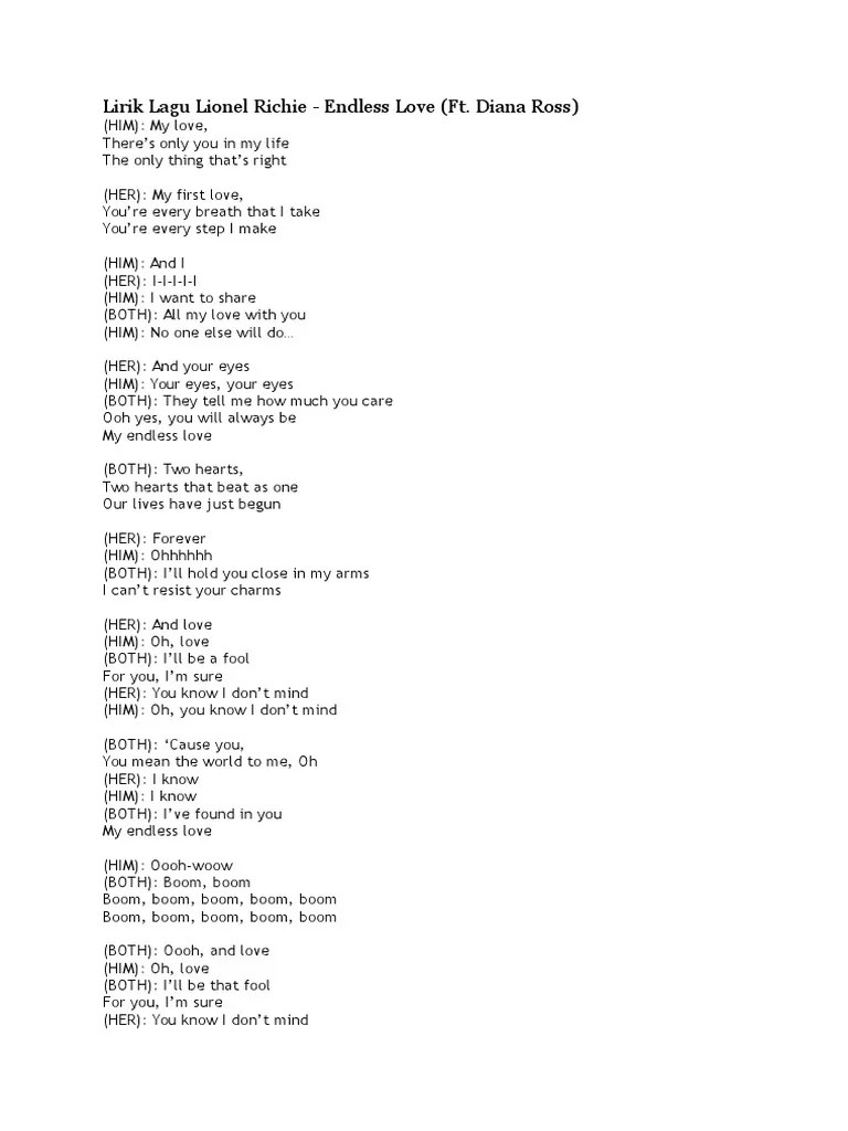 Ada yang pernah denger film the myth nggak? Lirik Lagu My Endless Love Sekali