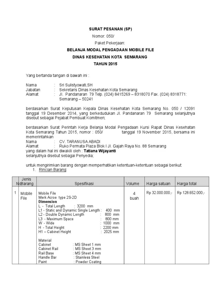 3 contoh surat penawaran kerjasama barang elektronik yang benar. Surat Pesanan Barang