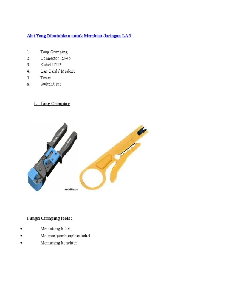 Sambungan Kabel Lan Hub Ke Hub