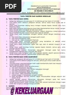 Tata Tertib Sekolah | PDF