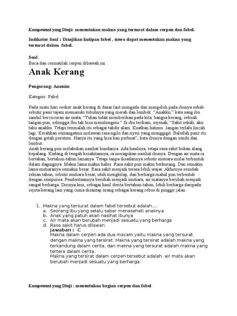 Berdasarkan bahan yang dikandung, minuman dapat dikelompokkan menjadi minuman berbahan . 16 Contoh Soal Makna Tersurat Dalam Cerpen Dan Fabel Kumpulan Contoh Soal