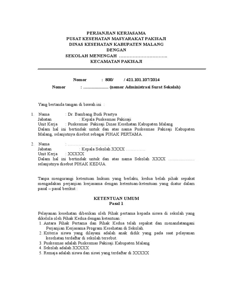 Namun untuk mengesahkan perjanjian kerjsama yang dijalani. Contoh Mou Kerjasama Sekolah Dengan Sekolah Contoh Resource