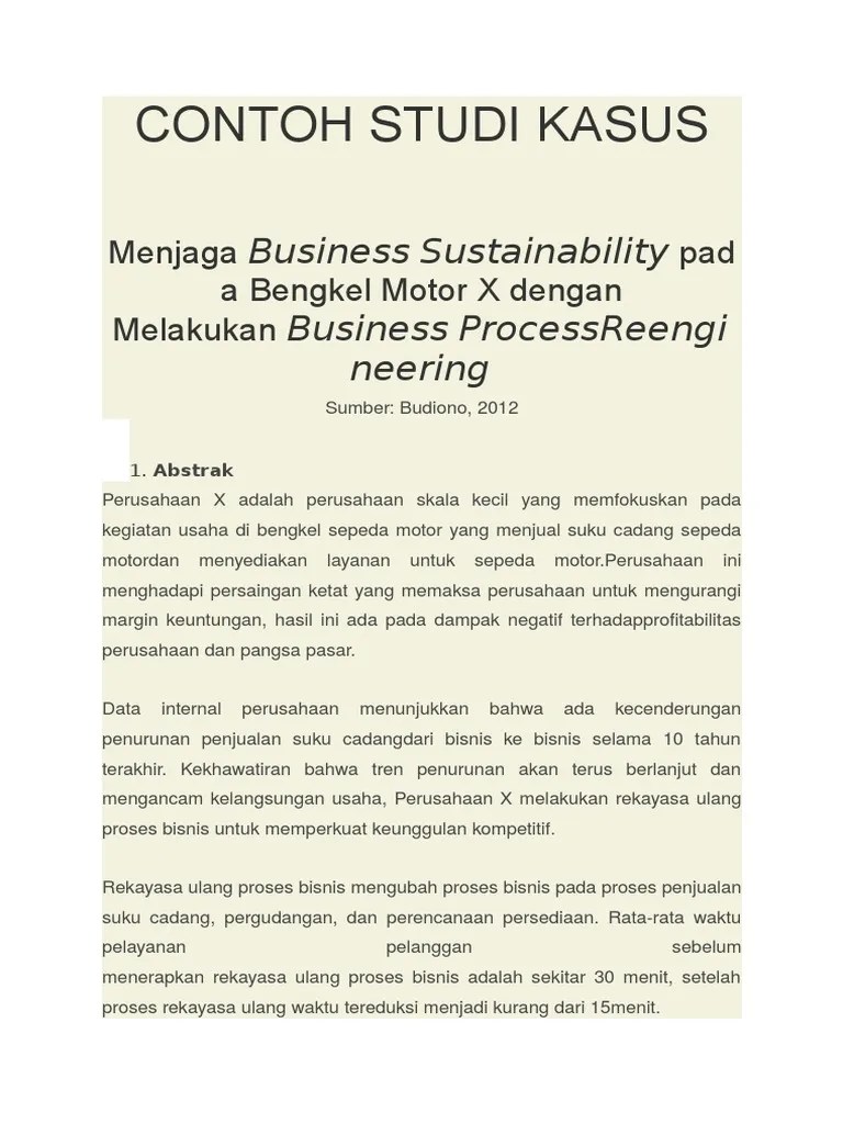 Contoh Studi Kasus Bisnis Online