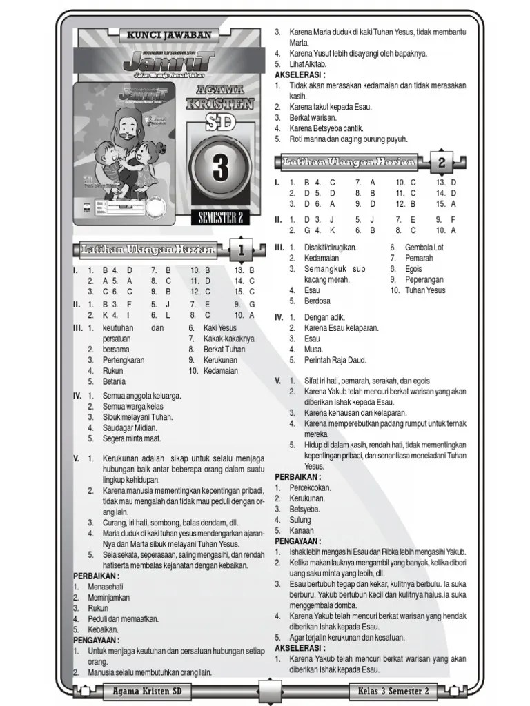 Soal uas agama hindu kelas 1 . Kunci Jamrut Kristen 3 Smt 2 Ktsp Pdf