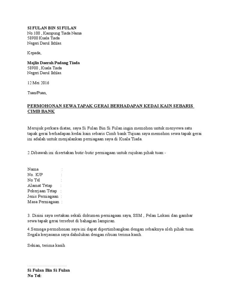Dan boleh juga memberi kesan kepada fungsi yis sewaktu penapaian. Contoh Surat Kebenaran Menggunakan Kenderaan Word Terbaru Letter Website