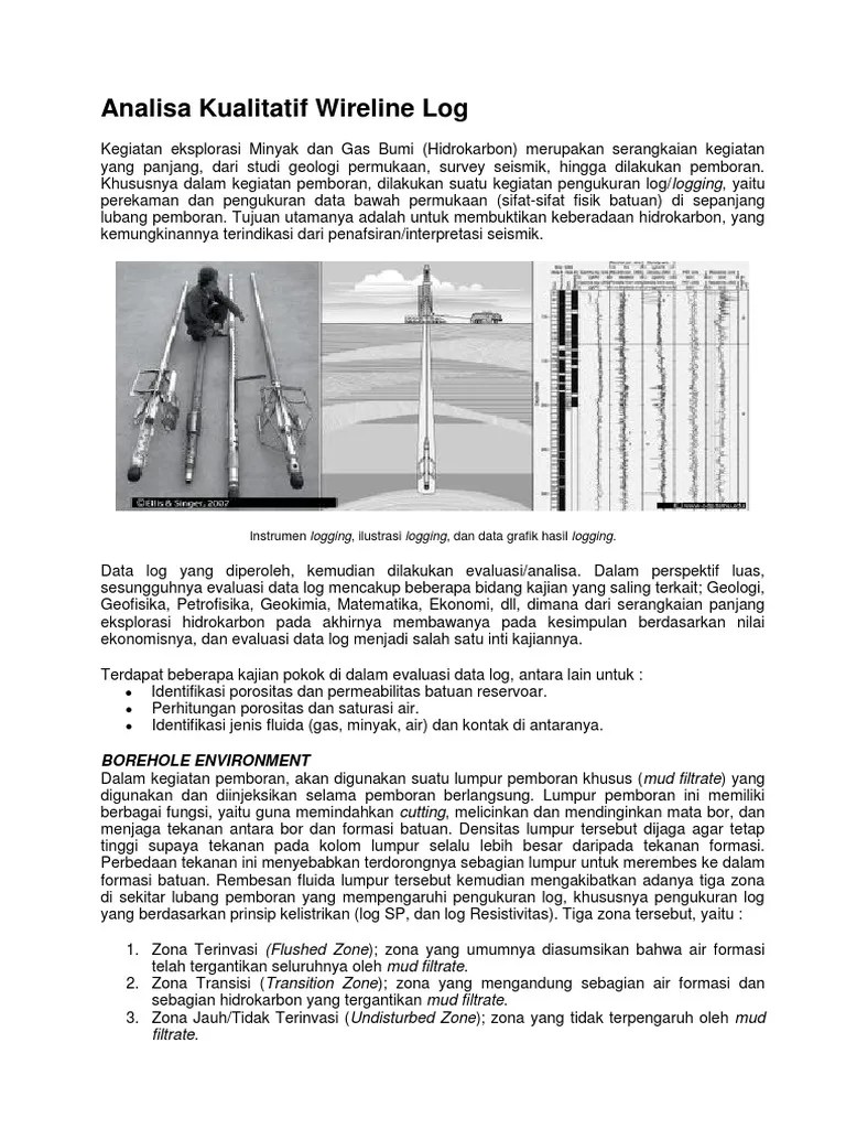 Terinvasi Adalah Analisa Kualitatif Wireline Log Science Never Dies