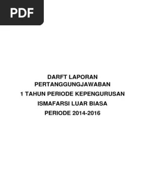 Draft LPJ 1 Tahun Ismafarsi Luar Biasa | PDF
