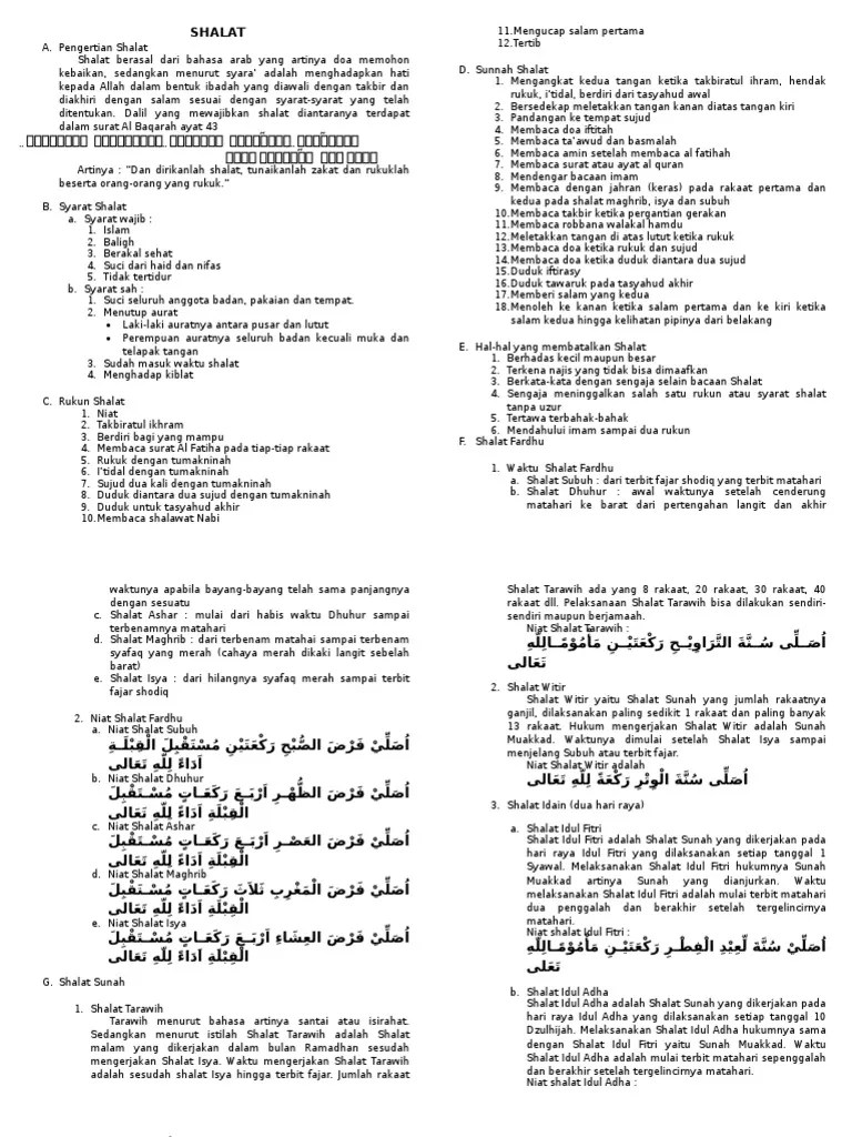 Materi Shalat Pondok Ramadhan | PDF