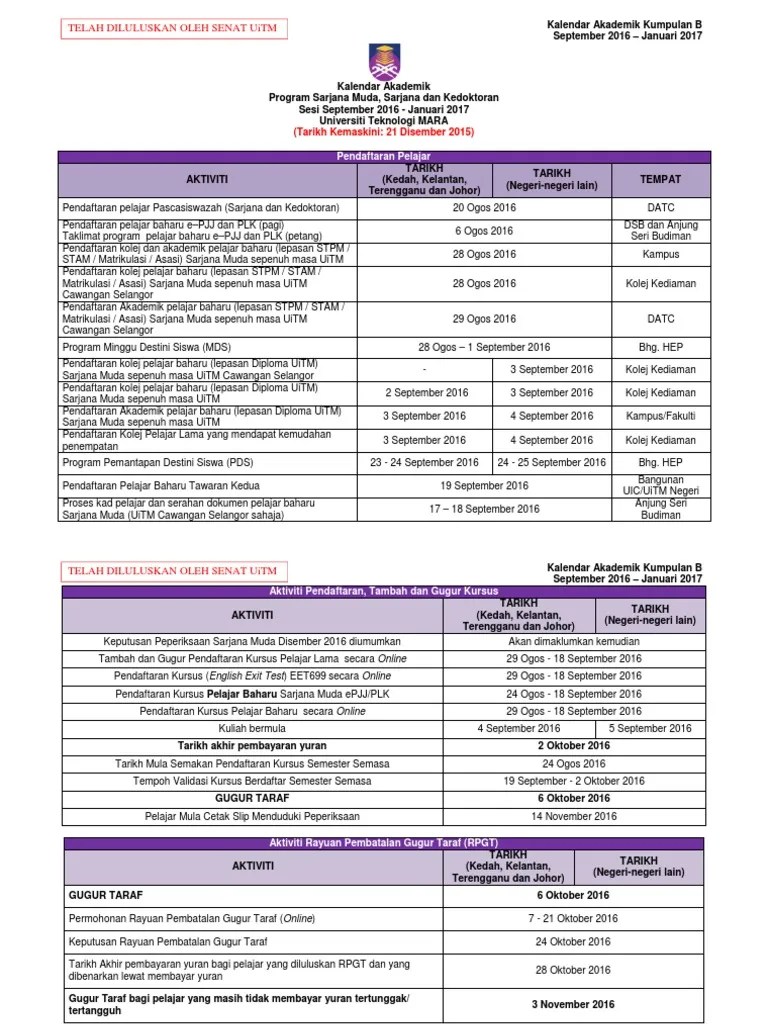Kalendar Akademik Uitm 2022 Academic Calendar Uitm Gordoncxt Kaki