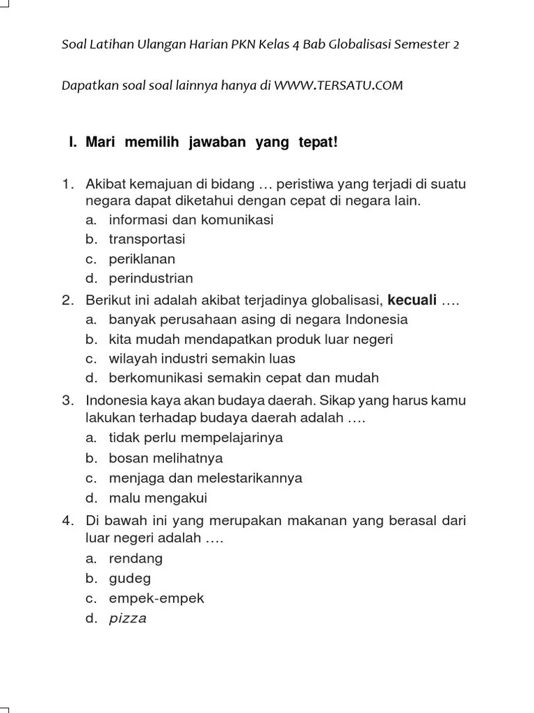 06.01.2021 · download contoh soal mata uang kelas 2 sd. Soal Ulangan Pkn Kelas 8 Bab 4 Beinyu Com