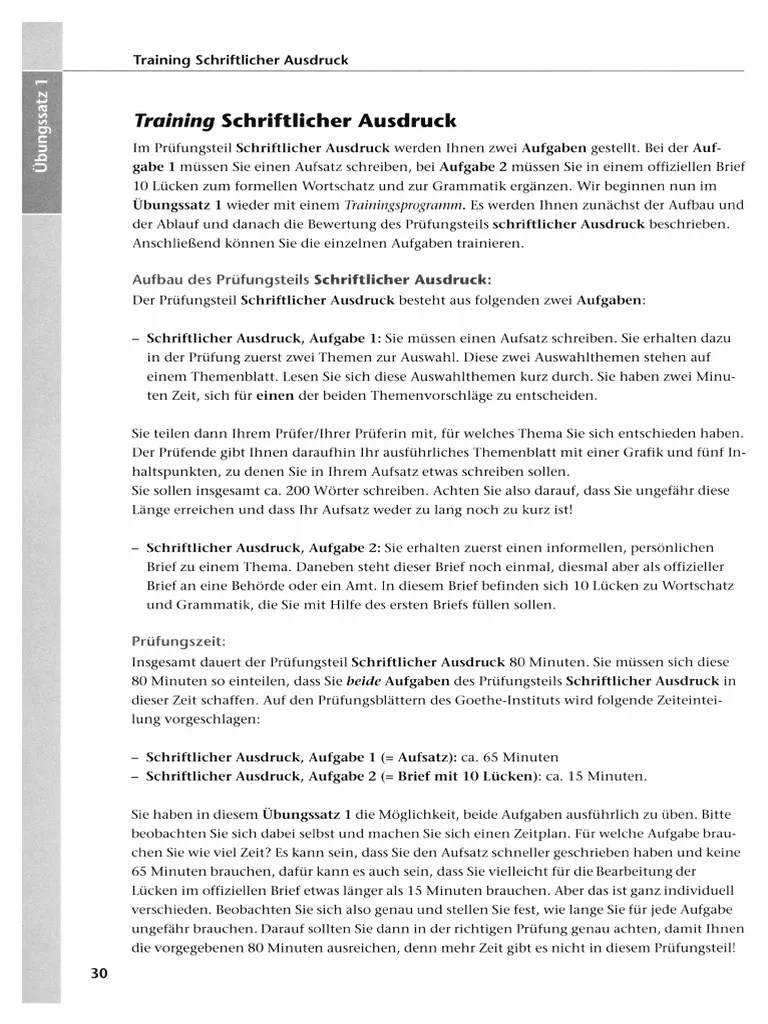 Diese publikation und ihre teile sind urheberrechtlich geschützt. Schreiben C1