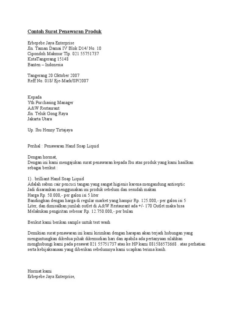 Membuat presentasi penjualan yang efektif tidak lagi menjadi masalah. Contoh Surat Perkenalan Perusahaan Makanan 17 Contoh Surat Penawaran Kerjasama Barang Jasa Tips Nya Dua Surat Niaga Ini Mengemban Misi Yang Sama Yaitu Mengenalkan Produk Yang Dimiliki Oleh Suatu Perusahaan