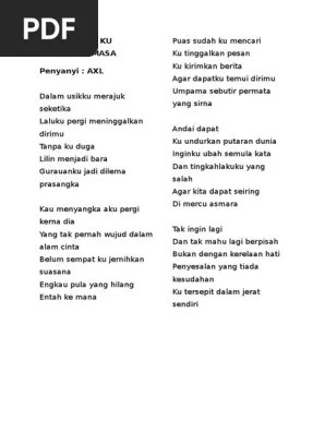 Balada, pop rock & rock; Andai Dapat Ku Undurkan Masa Pdf