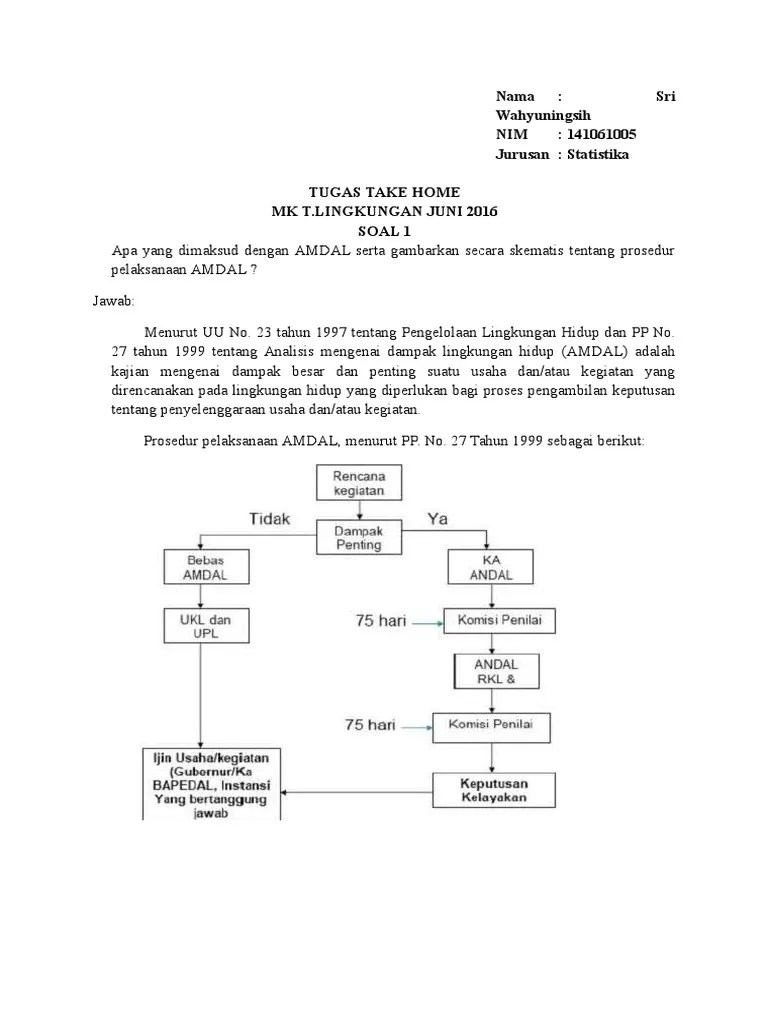 Definisi Amdal Menurut Pp No 27 Tahun 1999 - Tentang Tahun