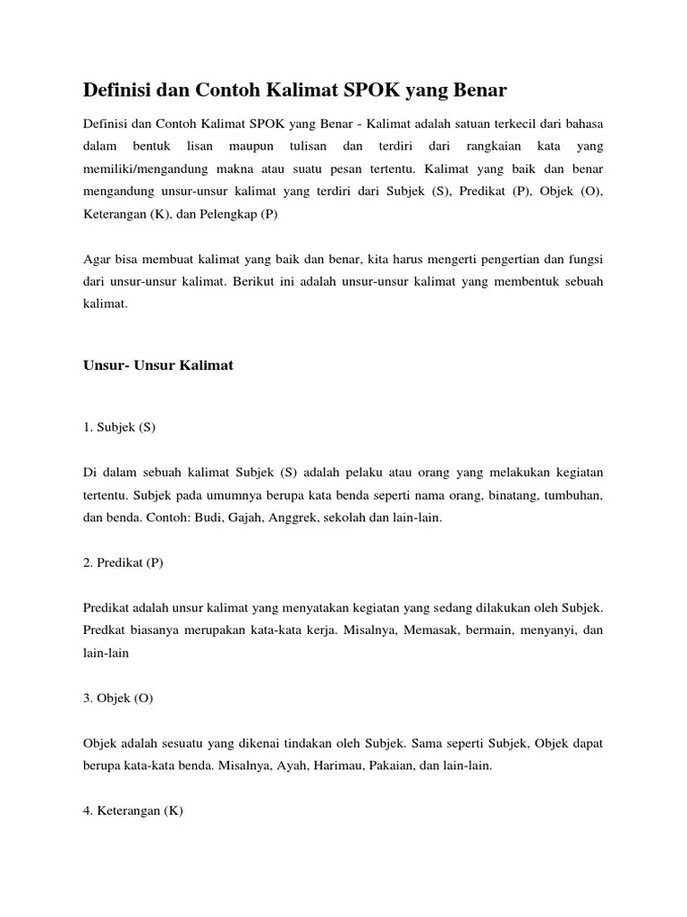 Kami meminjam buku di perpustakaan. Contoh Kalimat Yang Mengandung Spok Goreng