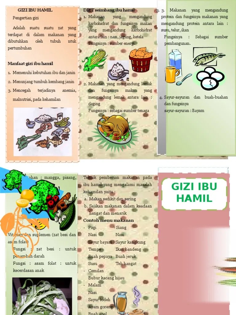 Leaflet Gizi Ibu Hamil | PDF