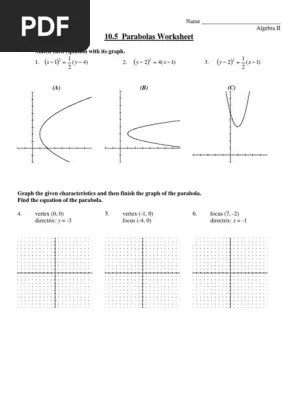 This handout and answer key includes an illustration, . Equation Of A Parabola W S 3 Pdf Graph Theory Mathematical Concepts