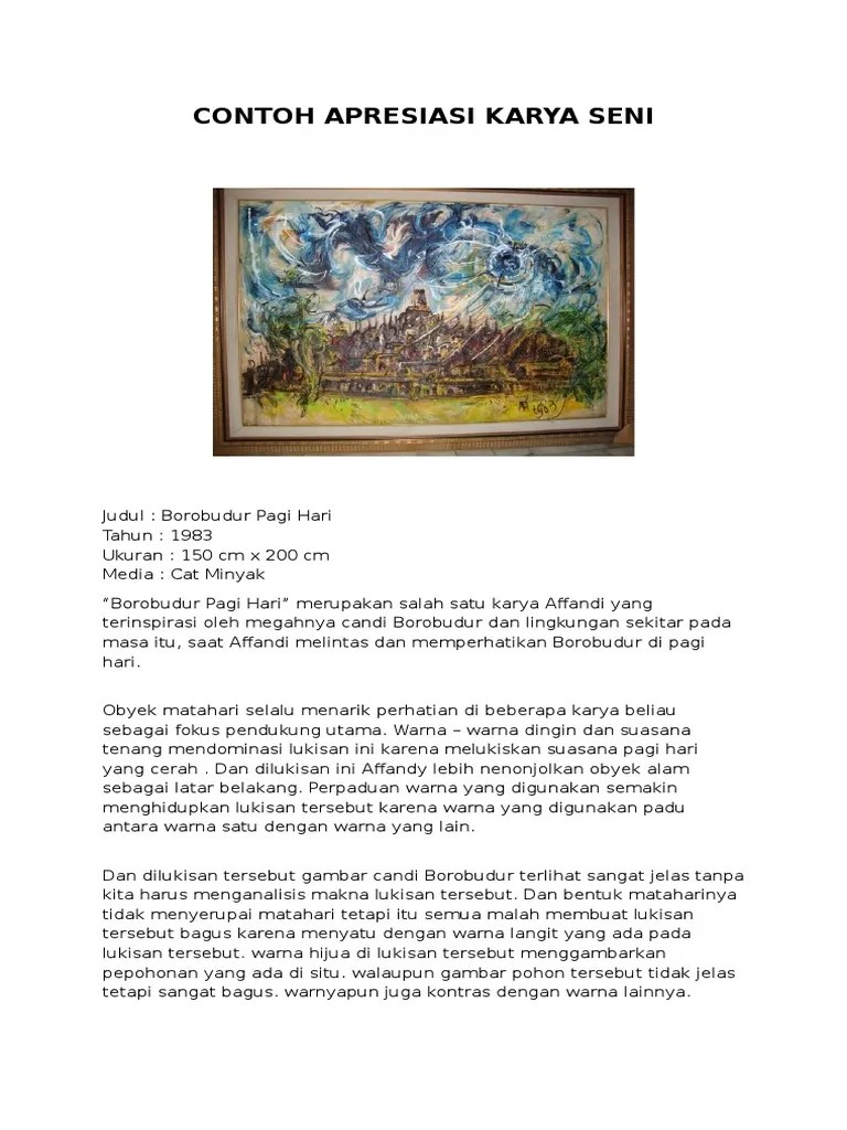 Contoh apresiasi seni rupa 2 dimensi - Angkoo