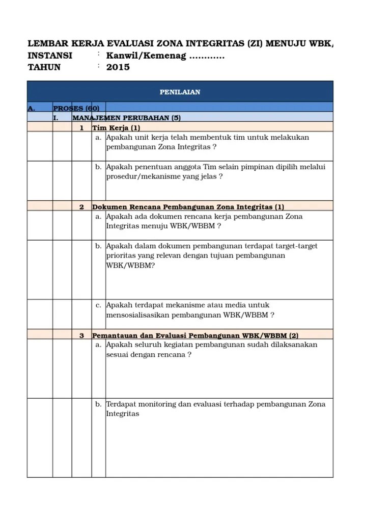 Dokumen rencana pembangunan zona integritas menuju wbk/wbbm;. Zona Integritas Pdf