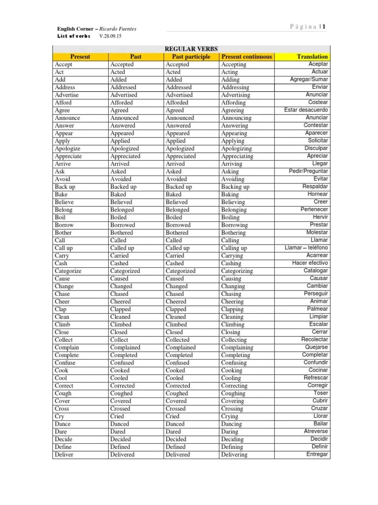 regular and irregular verbspdf semantic units grammar