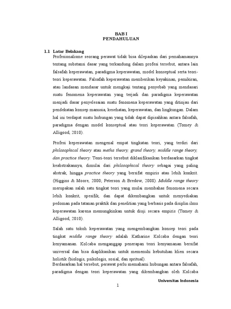 Kolcaba mengembangkan teori kenyamanan melalui tiga. Teori Kenyamanan Kolcaba Pdf