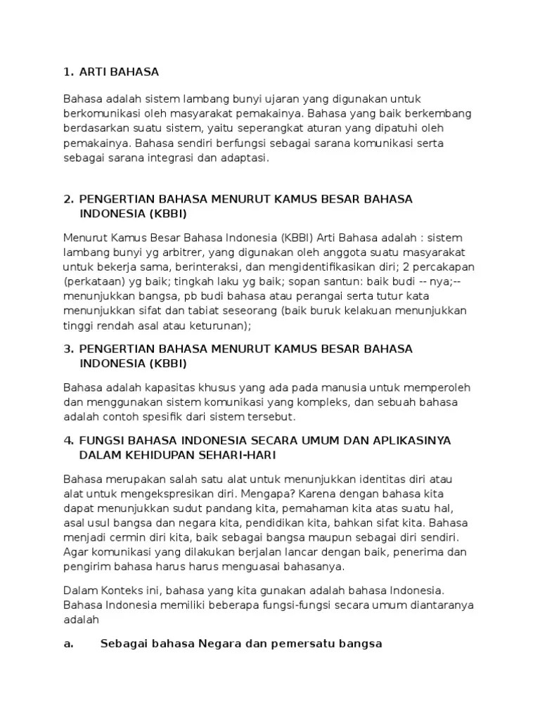 Pengertian &amp; Fungsi Bahasa | PDF