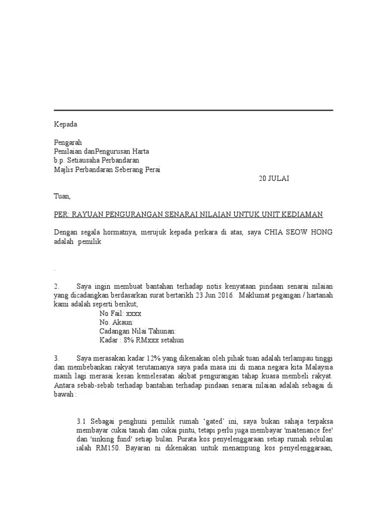 Surat Rayuan Penalti Lhdn Bimbang Kena Penalti Cukai Ini Antara Sebab