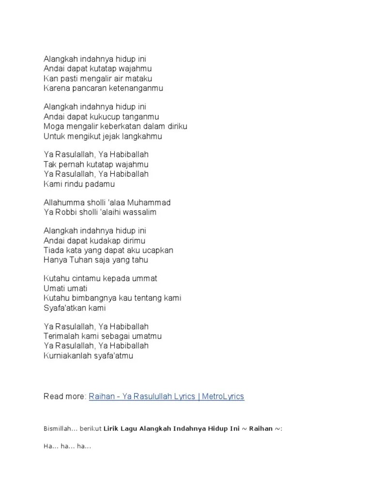 Alangkah Indahnya Hidup Ini | PDF