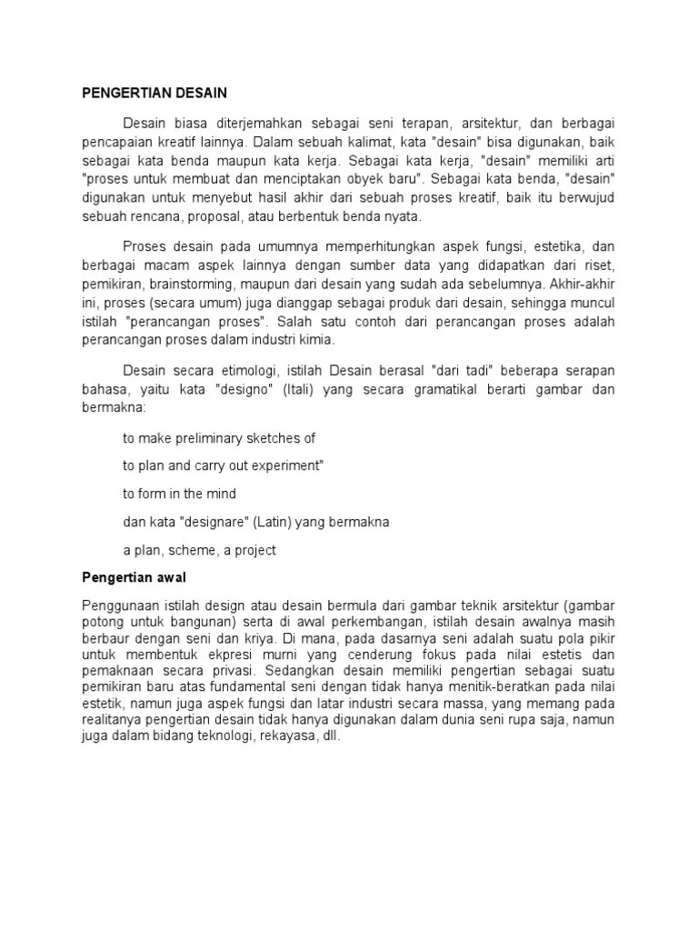 PENGERTIAN DESAIN Dan Siluet | PDF
