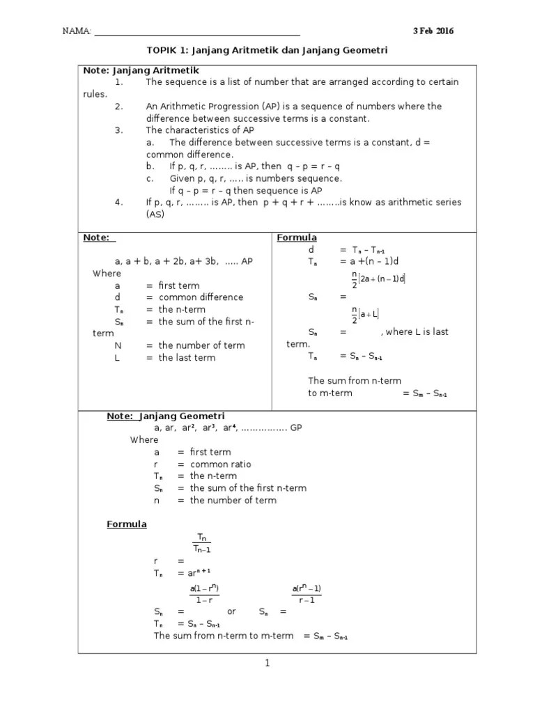 Ingin tahu bagaiman formula ini diperoleh? 3 Feb Janjang Pdf