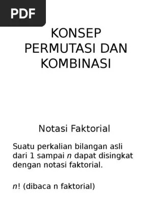 Konsep Permutasi Dan Kombinasi