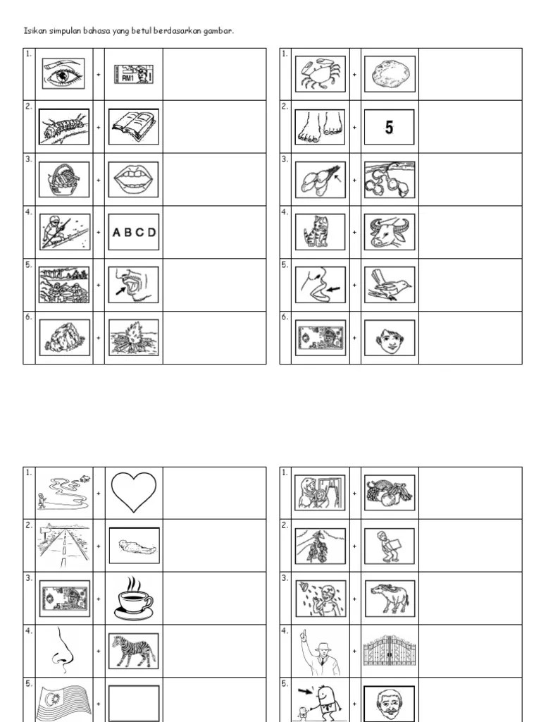 Simpulan bahasa bergambar tahun 2 pdf. Latihan Simpulan Bahasa Bergambar Pdf