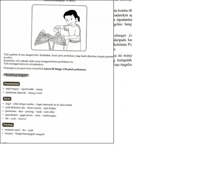 (pesanan atau nasihat tidak dipedulikan atau tidak member kesan kepada pendengar). Bahagian C Bagai Mencurah Air Ke Daun Keladi Pdf