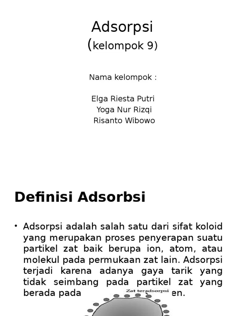 Adsorpsi Kelompok 9 | PDF