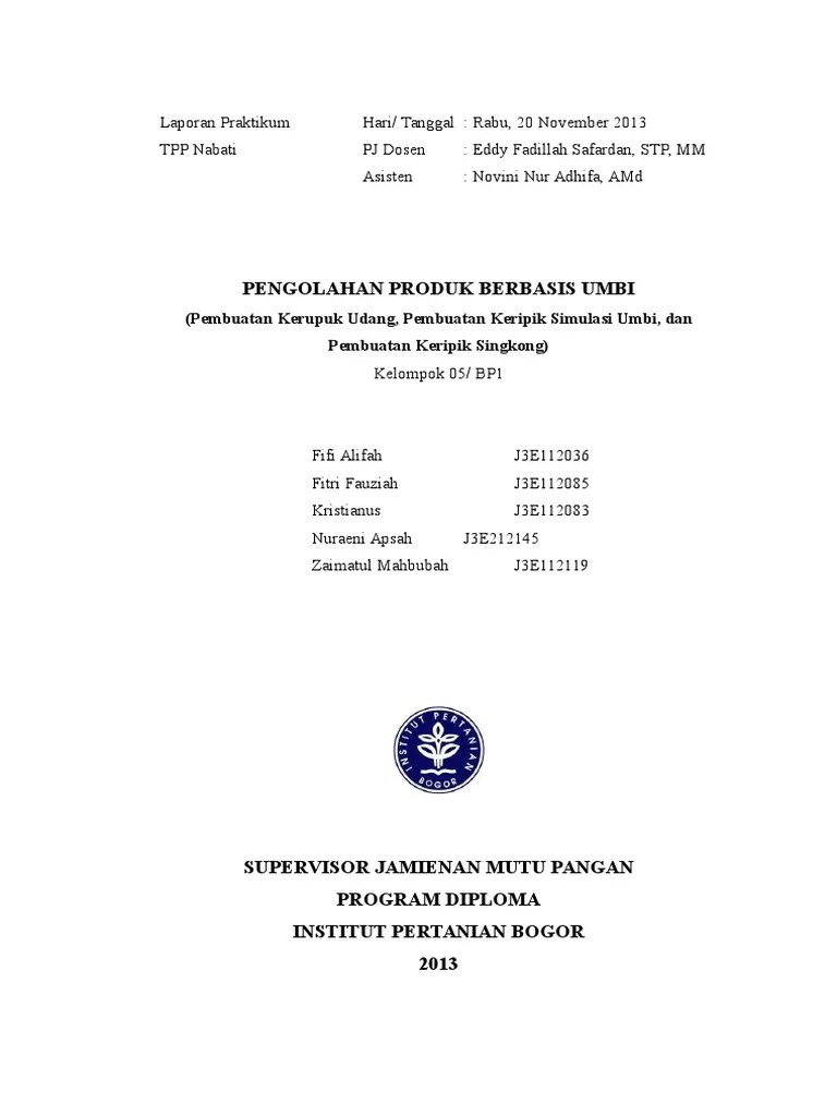 Laporan Kerupuk Dan Keripik | PDF