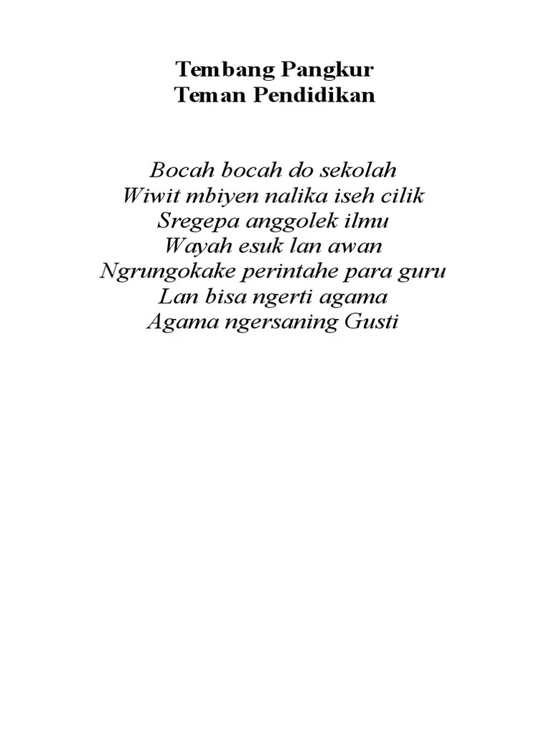 Tembang Pangkur | PDF