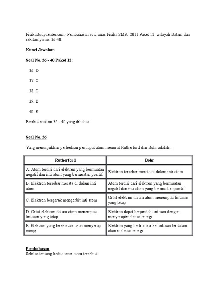 Perbedaan Model Atom Menurut Rutherford Dan Bohr - Seputar Model