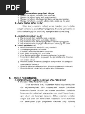 Audit Siklus Jasa Personalia | PDF