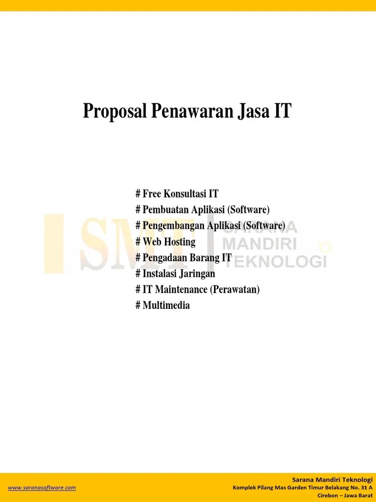 Proposal Penawaran Jasa It | PDF